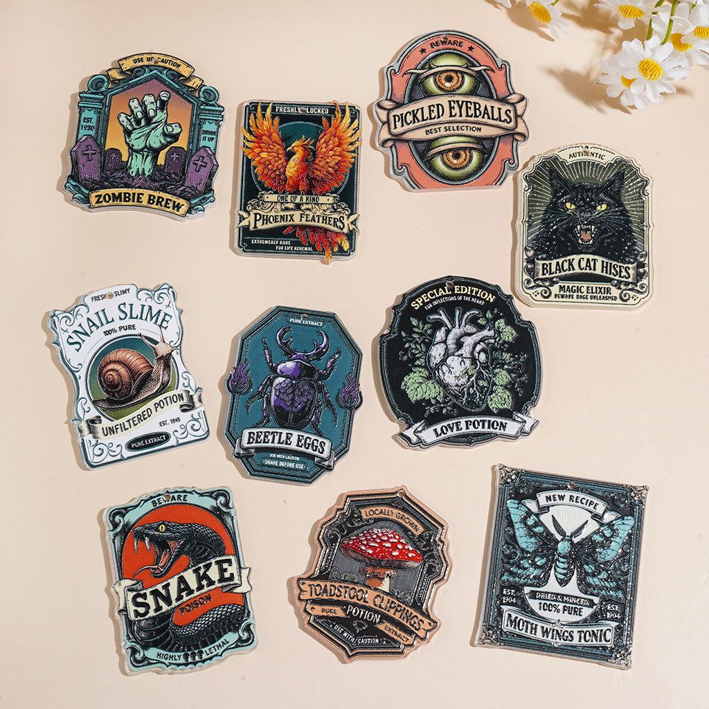 Acrylic Pendants Horror Magic Potion Data Archive Series, Random Mix