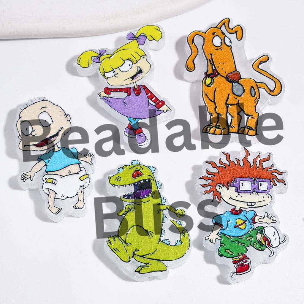 Diaper-Age Group Characters Acrylic Beads, Random Mix‌