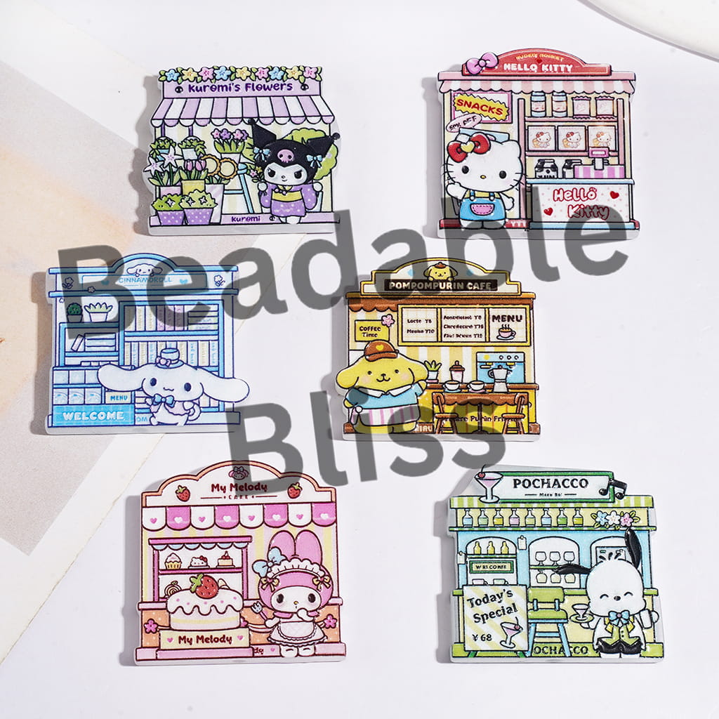 Acrylic Beads Shop Design with Adorable Animal Character, Random Mix