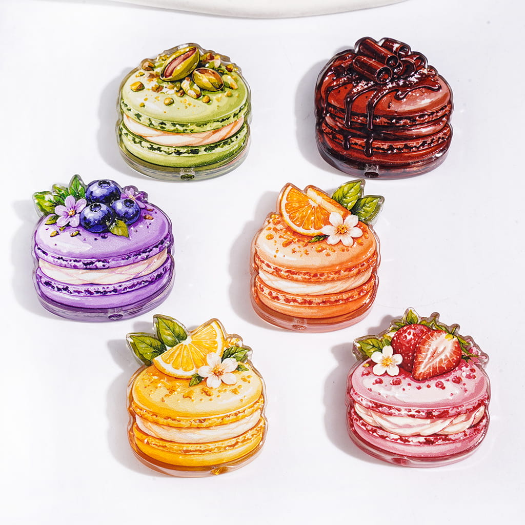 Semi-Clear Acrylic Beads Dessert in Diveres Fruit, Random Mix