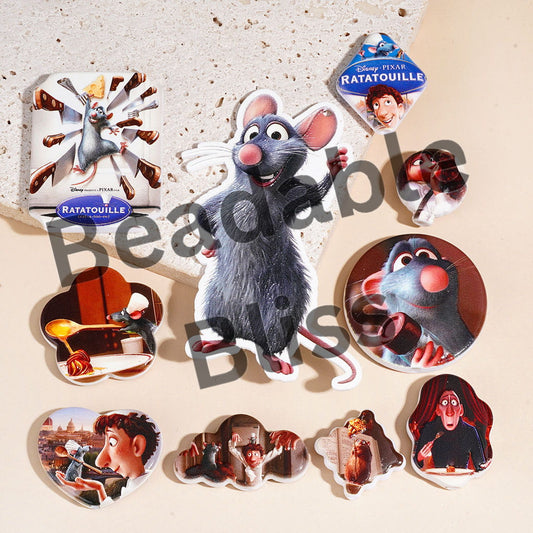 Acrylic Beads and Pendants Masterchef Mouse Character Series, Random Mix