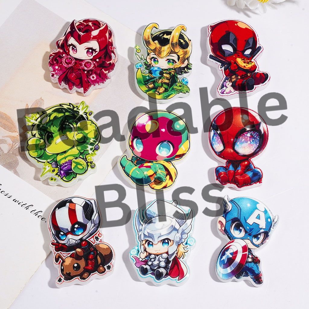 Green Giant Superhero Strong Character Series Acrylic Beads, Random Mix