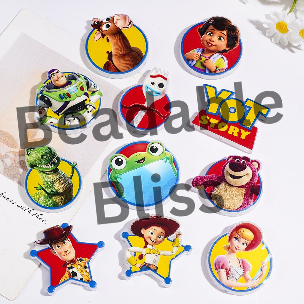 Acrylic Beads Toy Adventure Character Series, Puppet Pink Bear Donkey, Random Mix