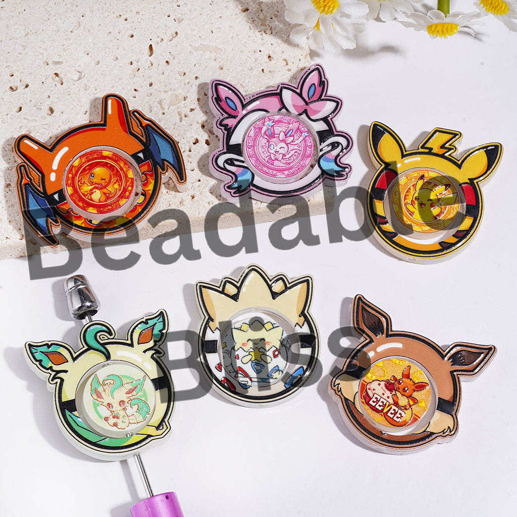 Acrylic Beads Pendant Small Monster Character Series, Random Mix (Please Read Description)