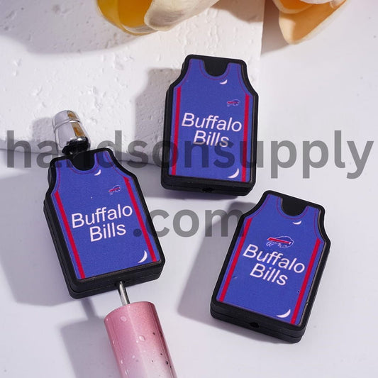 Silicone Focal Beads Buffalo Football Jersey