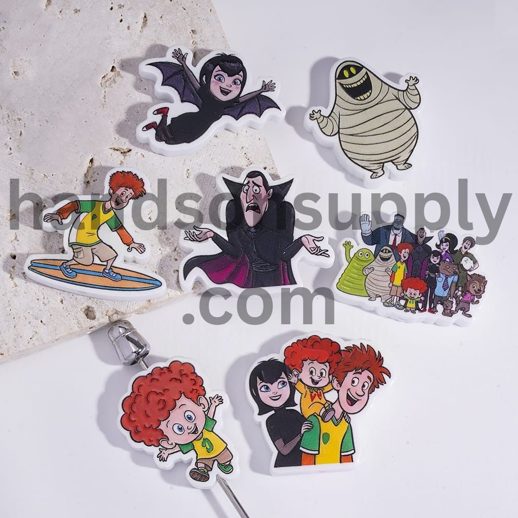 Acrylic Beads Elf Hotel Character Series, Random Mix