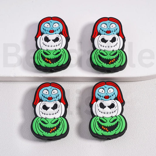 Silicone Focal Beads Cute Jenga Jac Sall Grinc Nightmar before Christmas