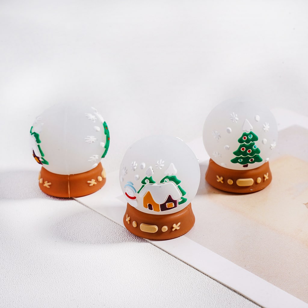 Silicone Focal Beads 3D Adhesive Mould Cute Christmas Series Crystal Ball