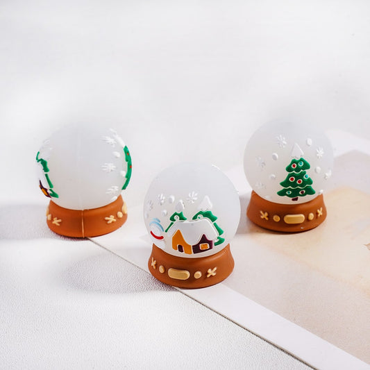 Silicone Focal Beads 3D Adhesive Mould Cute Christmas Series Crystal Ball