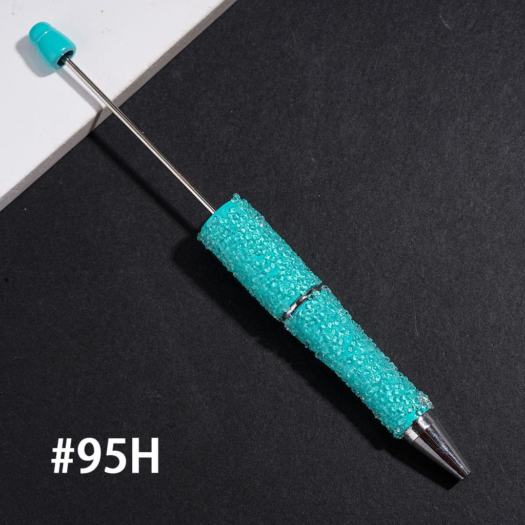 Sugar Beadable Pens with Cone Shaped Clear Rhinestones Covering the Entire Pen, Multi-Color