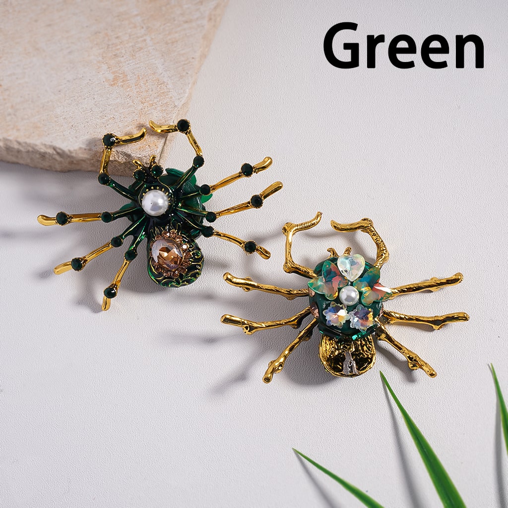 Fancy Alloy Spider with White Pearls Shiny Rhinestones Cute Hearts Butterflies Stars Snowflakes Clay Beads
