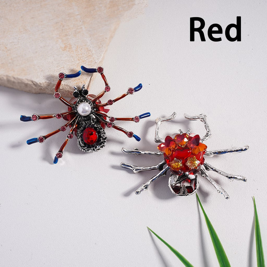 Fancy Alloy Spider with White Pearls Shiny Rhinestones Cute Hearts Butterflies Stars Snowflakes Clay Beads