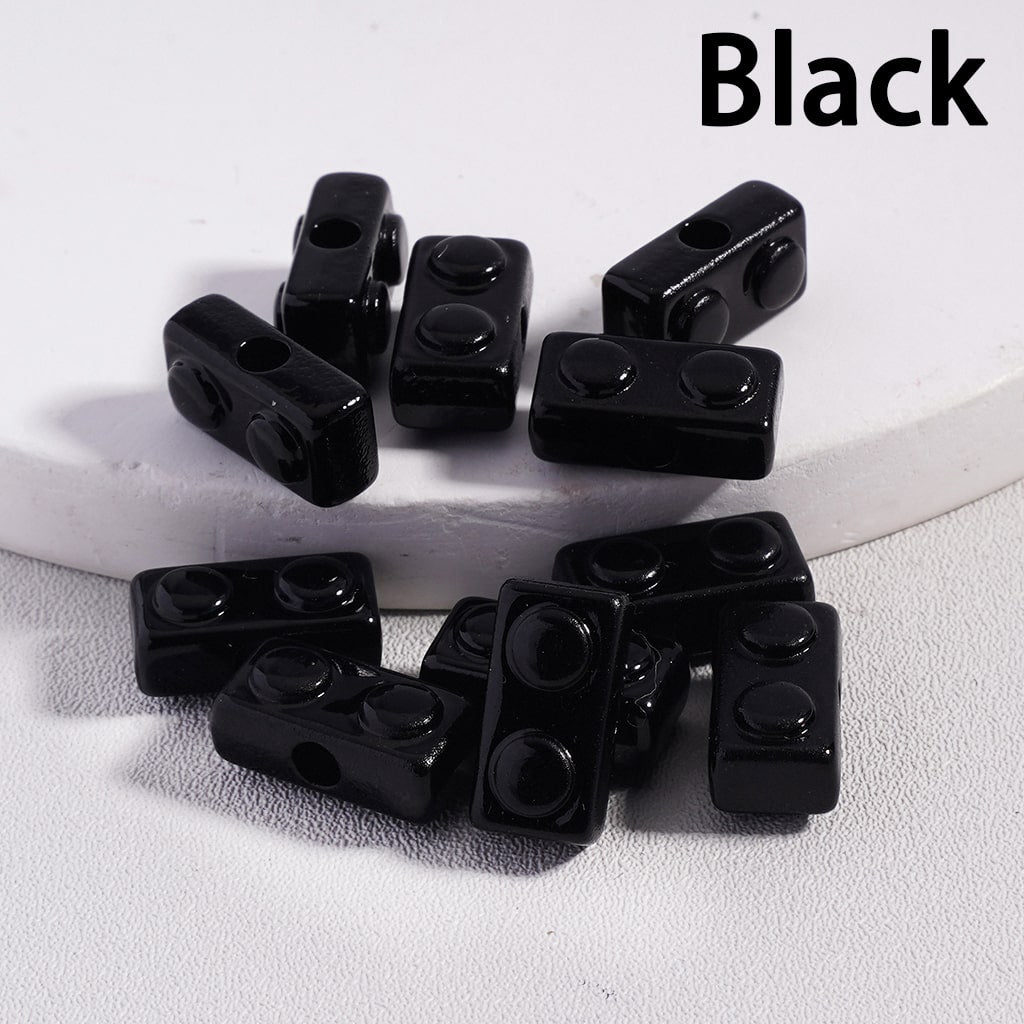 Acrylic Beads Mini Cute Building Toy Blocks in Solid Color, 6*13MM (Single Color is available for 500pcs(Whole Bag)Only)