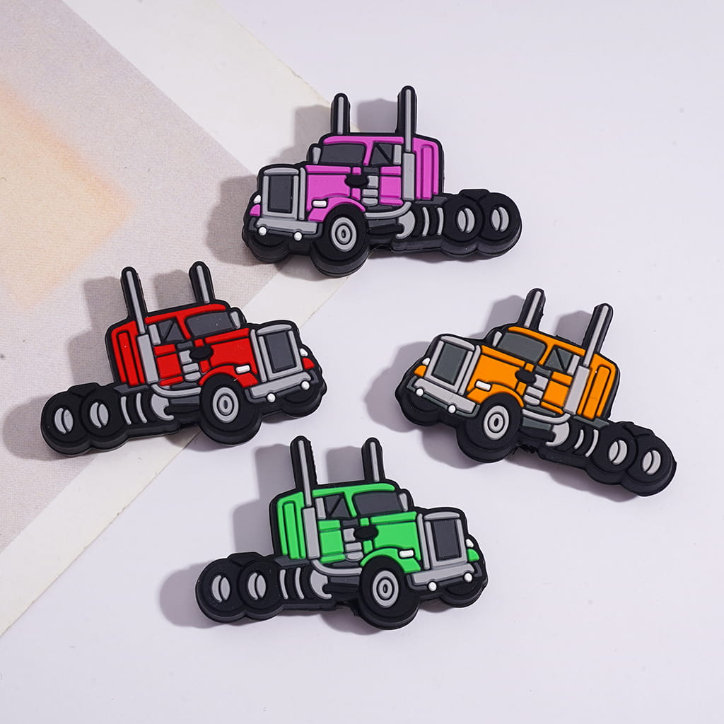 Silicone Focal Beads American Semi-Trucks in Various Colors