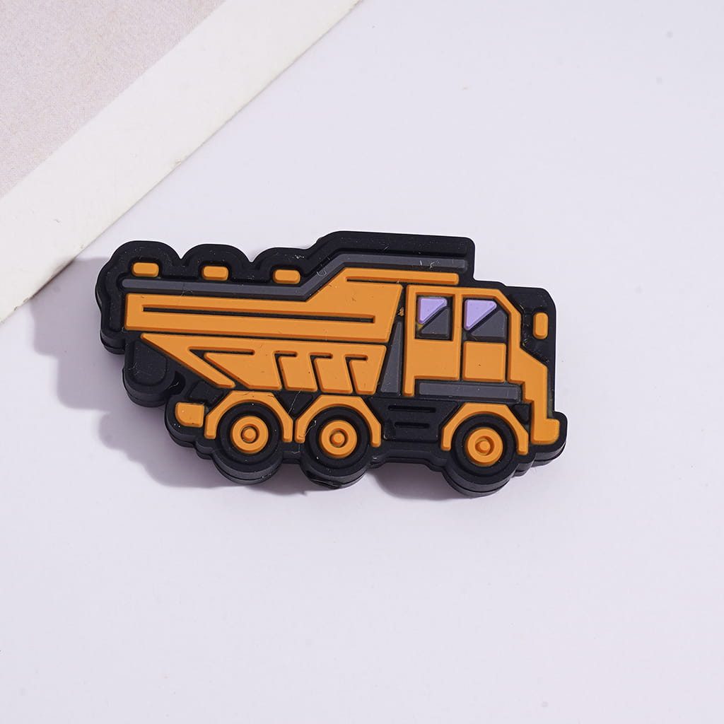 Silicone Focal Beads Dump Trucks in Assorted Colors