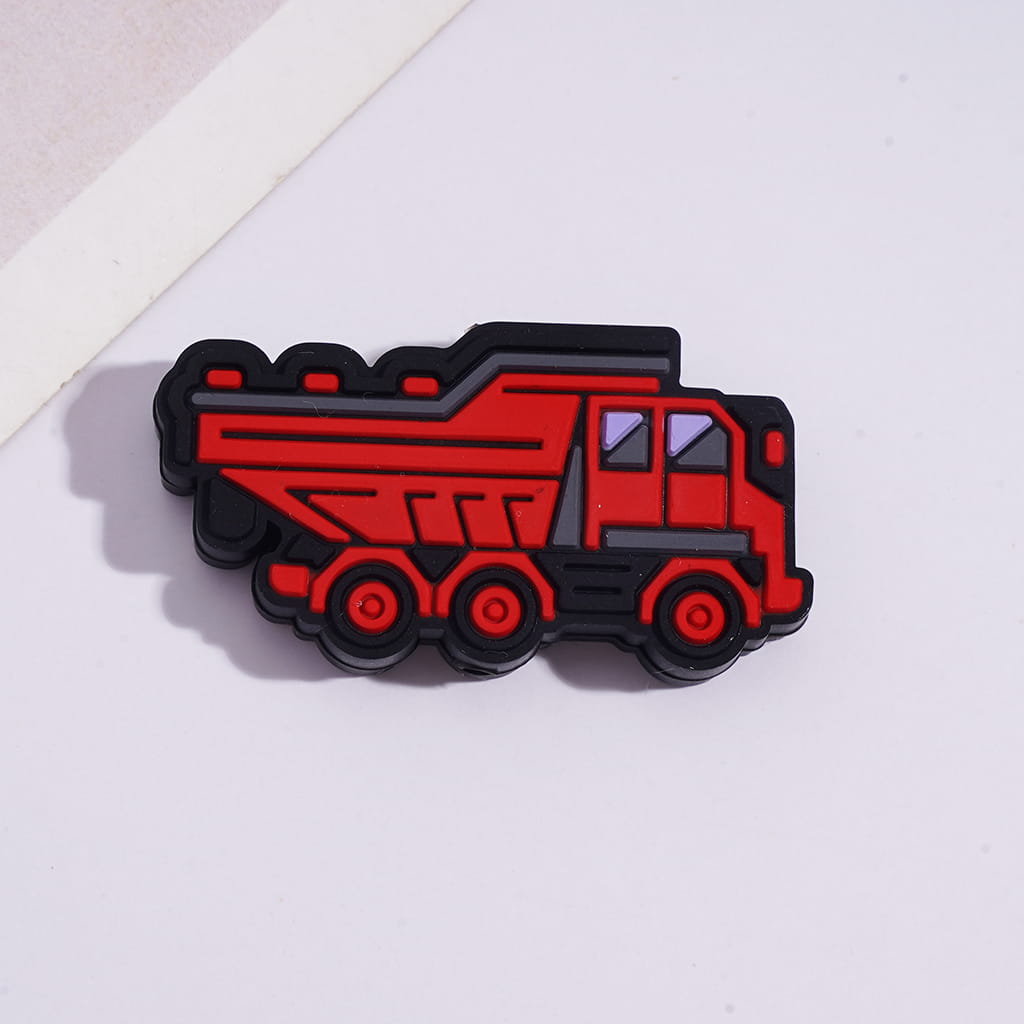 Silicone Focal Beads Dump Trucks in Assorted Colors
