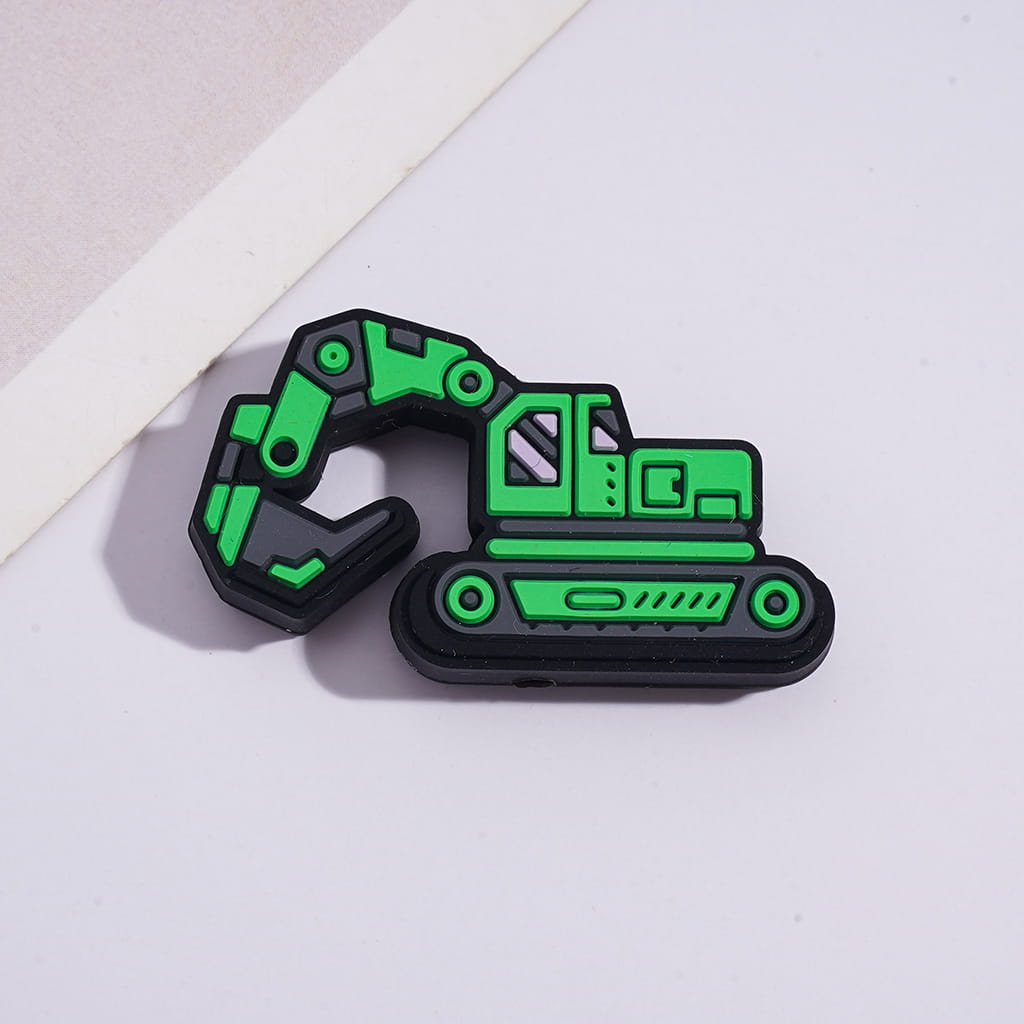 Silicone Focal Beads Various Colors Crawler Excavator Traxcavator Series