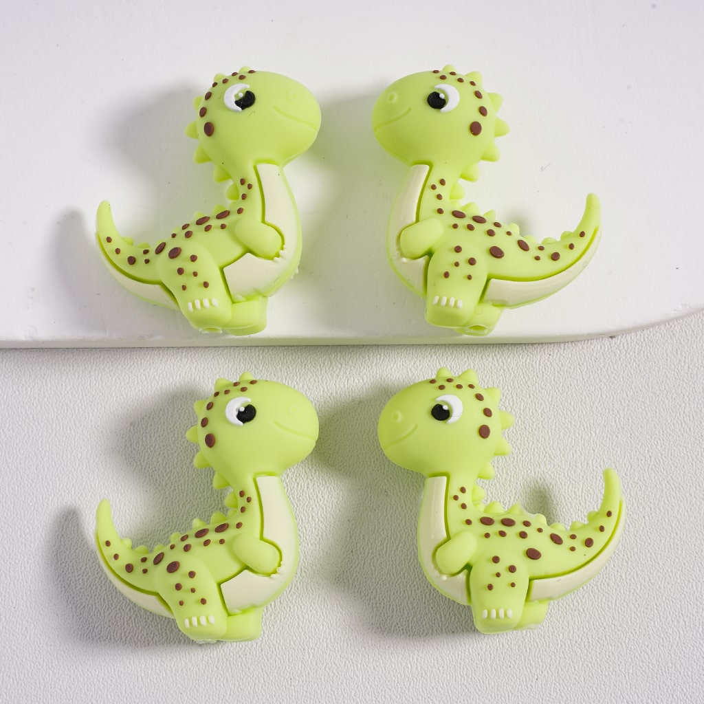 Silicone Focal Beads 3D Little Cute Dinosaur
