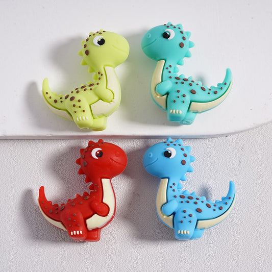 Silicone Focal Beads 3D Little Cute Dinosaur