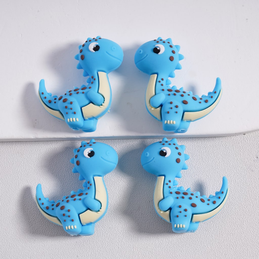 Silicone Focal Beads 3D Little Cute Dinosaur