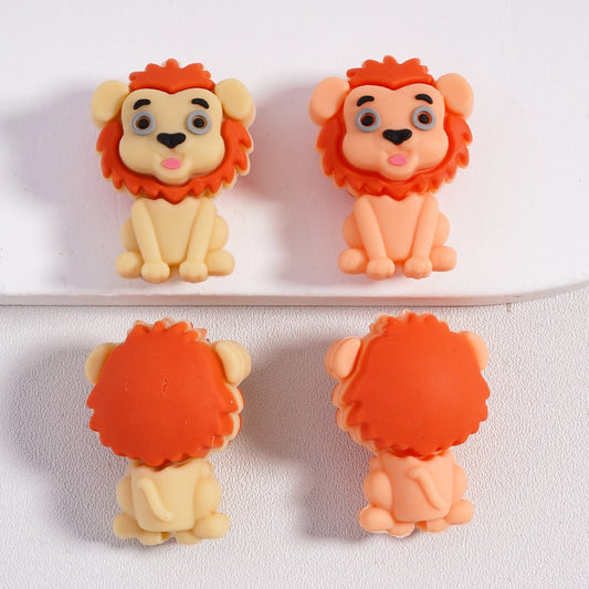 Silicone Focal Beads 3D Cute Lion