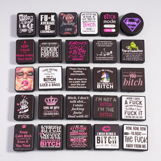 Silicone Focal Beads Bad Curse Words Series Mix