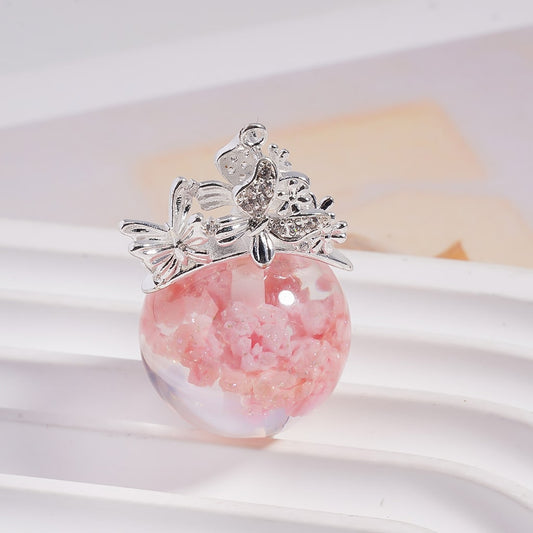 Silver Alloy Butterfly Flower Ling Top Hat Jewelry Accessories