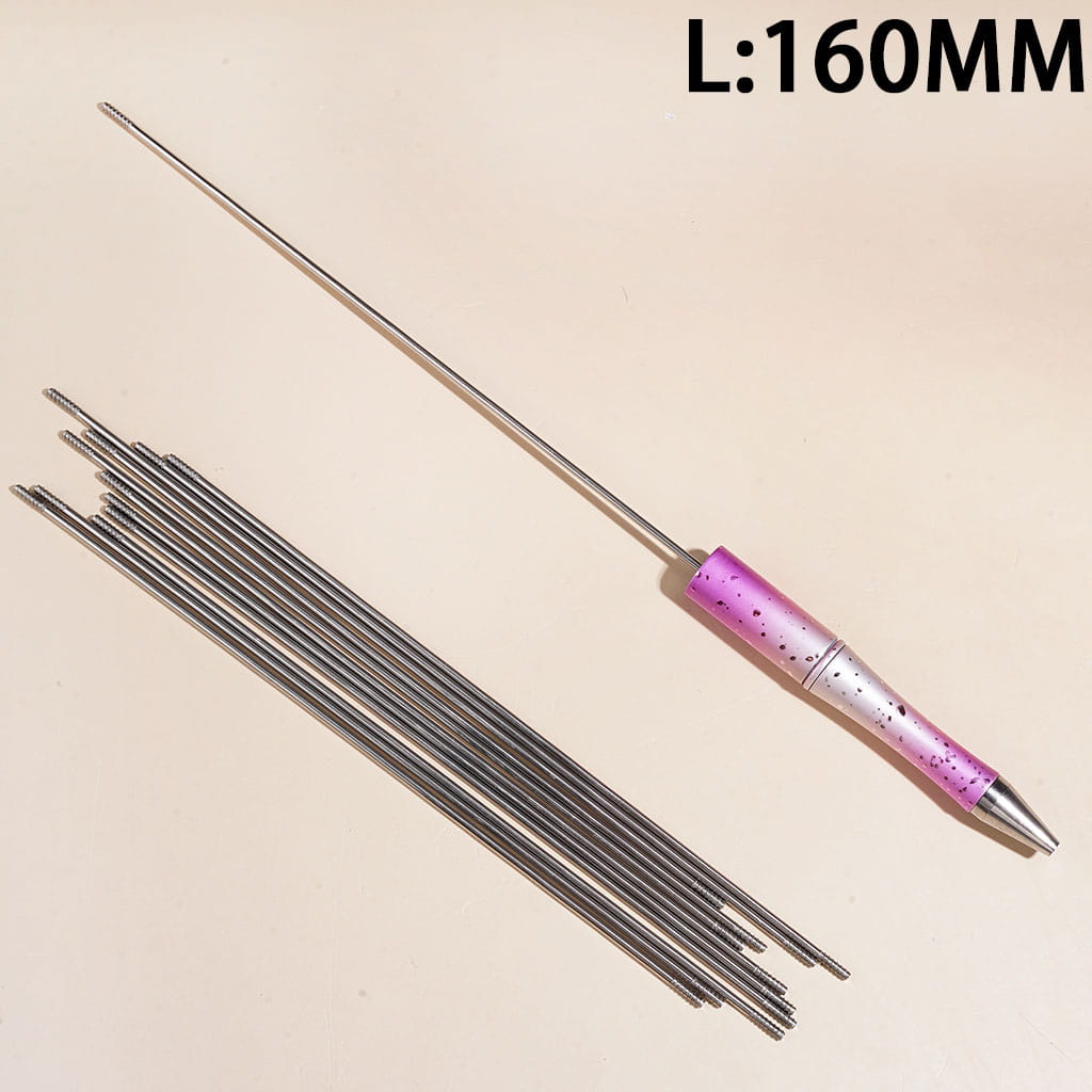 DIY Environmental Stainless Extender Steel Pole Stick for Beaded Pens, Length 160MM