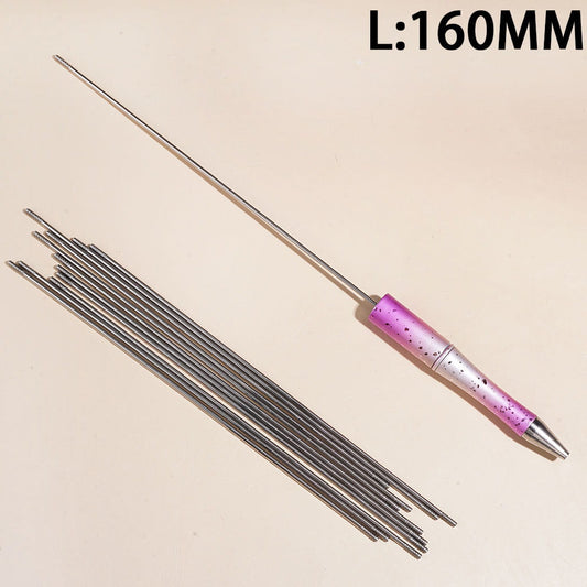 DIY Environmental Stainless Extender Steel Pole Stick for Beaded Pens, Length 160MM