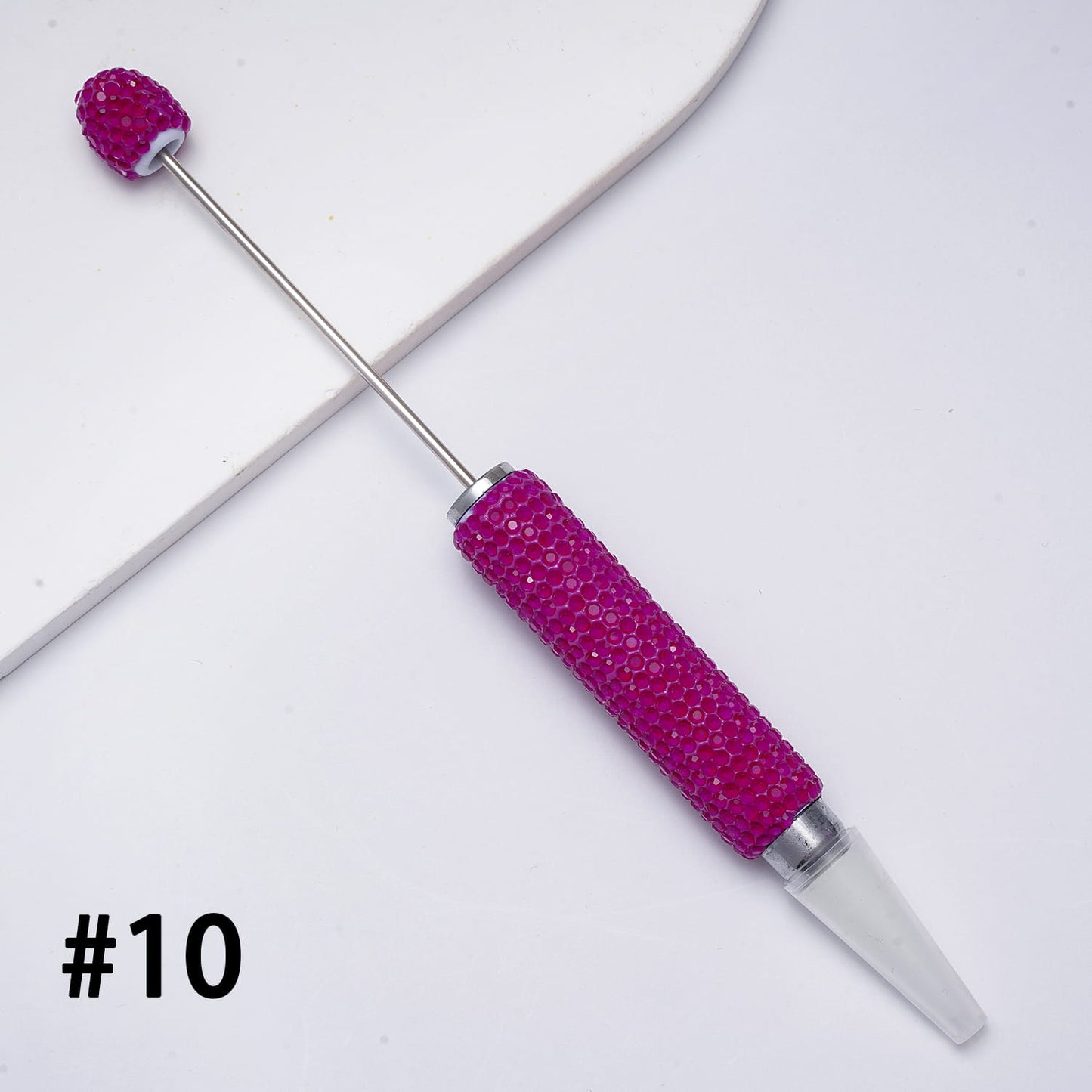 Beadable Clay Wax Tool Pen for Rhinestone Picker Dotting, w Rhinestones Covered the Entire Pens, Neon Colors (The Wax Head is available to replace)