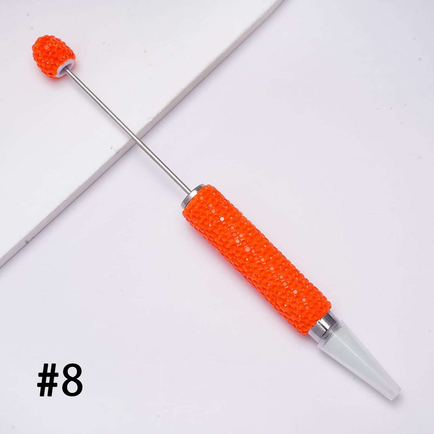 Beadable Clay Wax Tool Pen for Rhinestone Picker Dotting, w Rhinestones Covered the Entire Pens, Neon Colors (The Wax Head is available to replace)