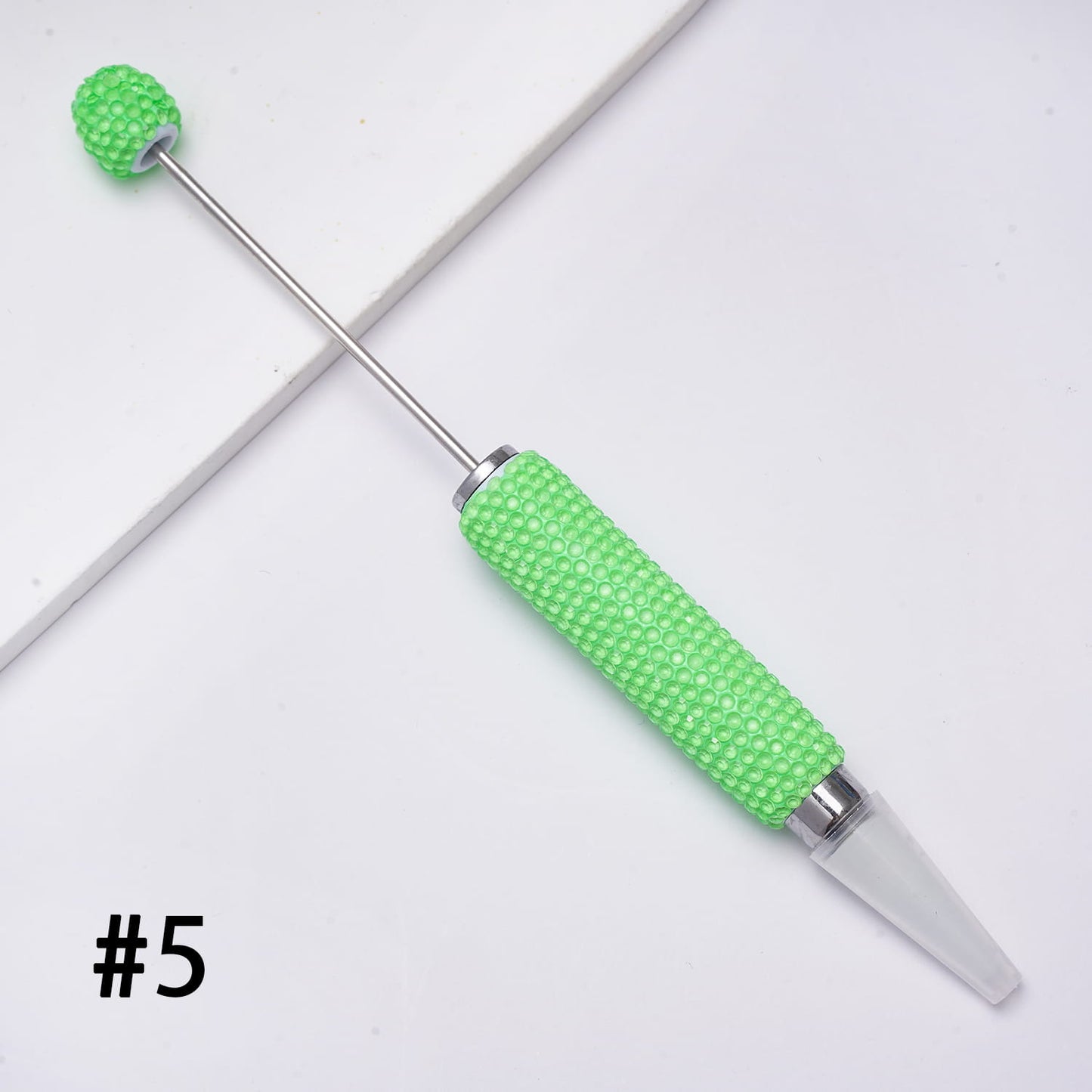 Beadable Clay Wax Tool Pen for Rhinestone Picker Dotting, w Rhinestones Covered the Entire Pens, Neon Colors (The Wax Head is available to replace)