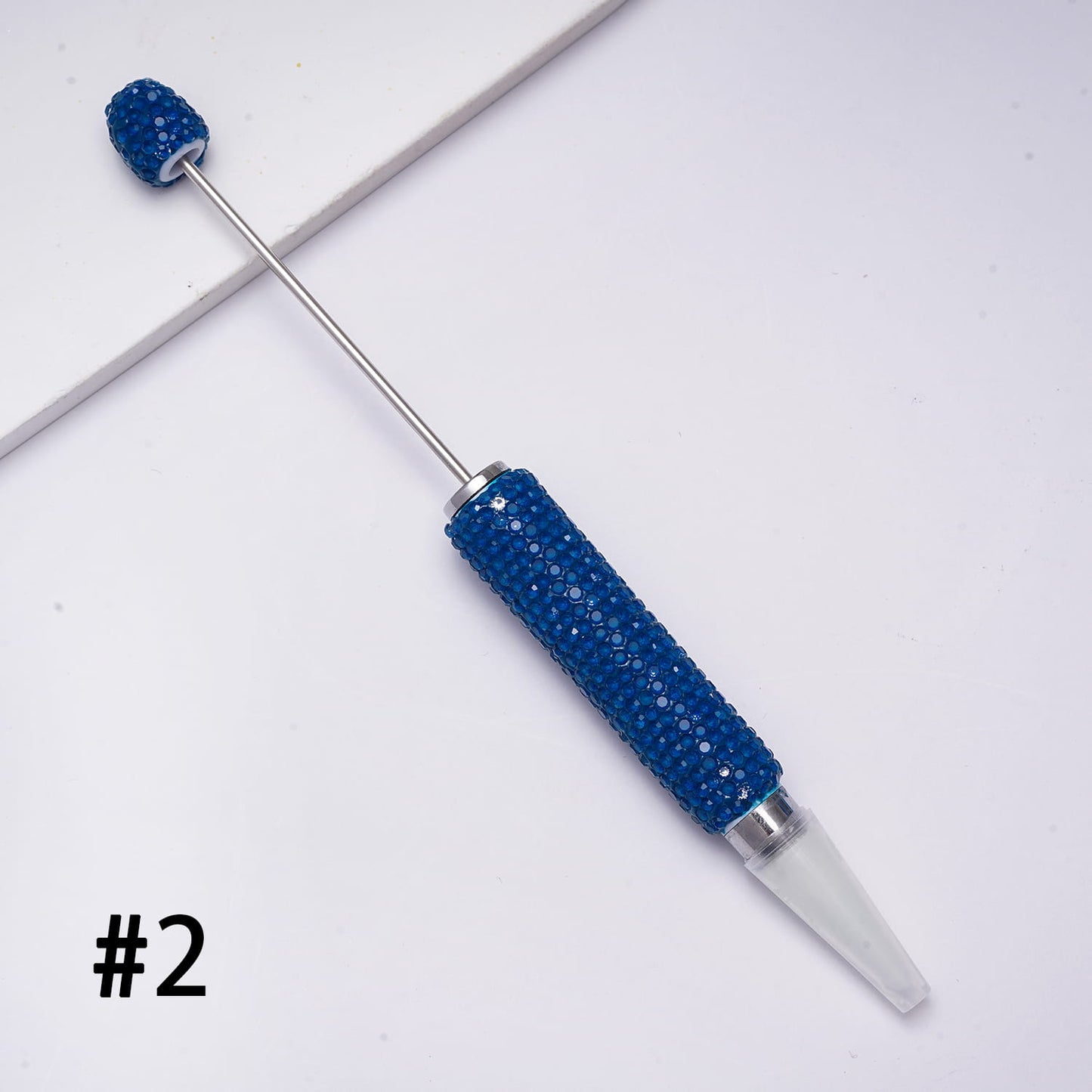 Beadable Clay Wax Tool Pen for Rhinestone Picker Dotting, w Rhinestones Covered the Entire Pens, Neon Colors (The Wax Head is available to replace)