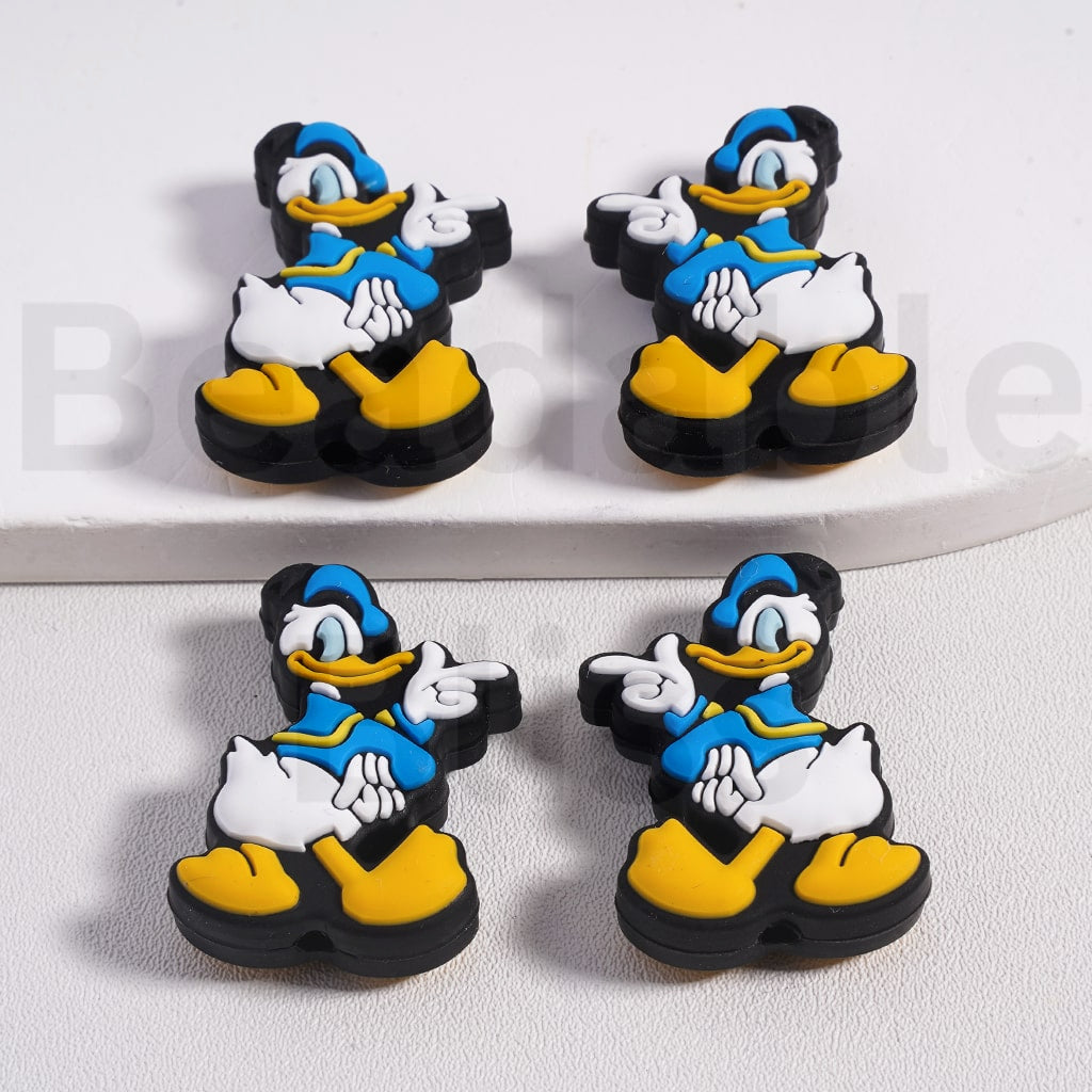 Silicone Focal Beads Cute Disne Cartoon Micke Minni Mouse Donal Dais Duck