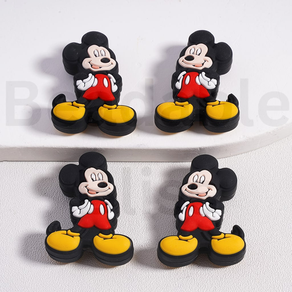 Silicone Focal Beads Cute Disne Cartoon Micke Minni Mouse Donal Dais Duck