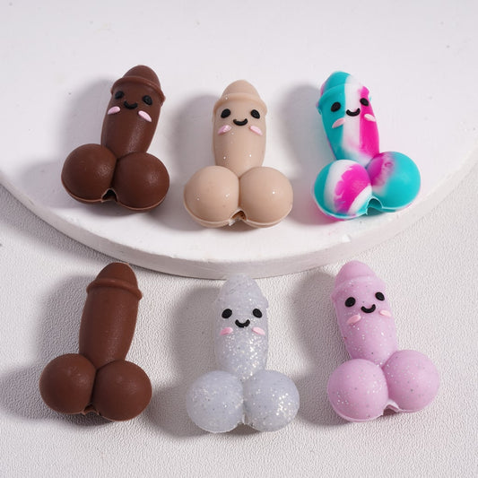 Silicone Focal Beads 3D Man Part Dick Richard