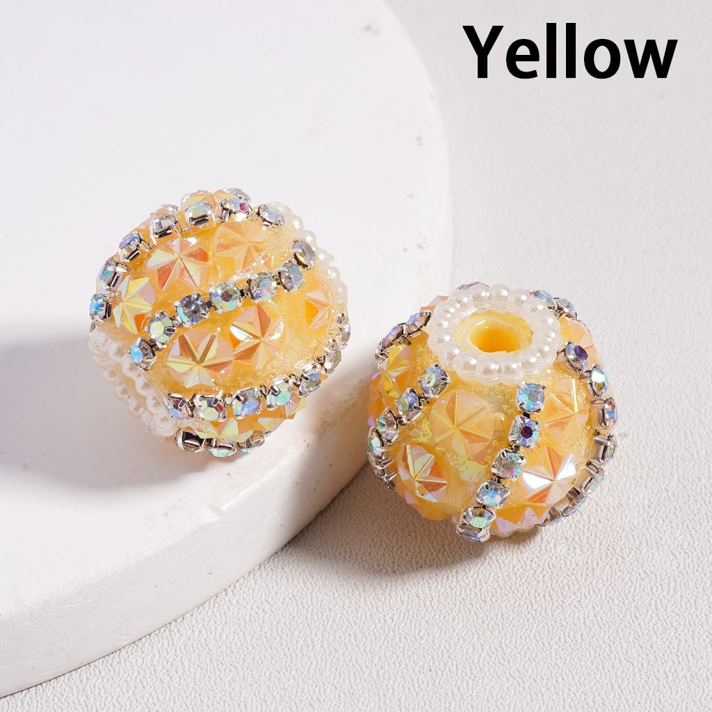 Acrylic Beads Shiny Flowers AB Rhinestones Chains Multi-Color 18MM
