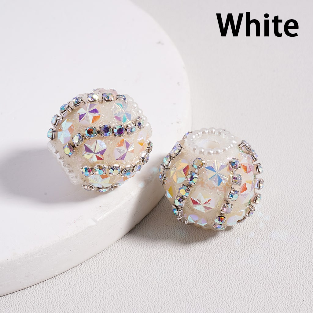 Acrylic Beads Shiny Flowers AB Rhinestones Chains Multi-Color 18MM