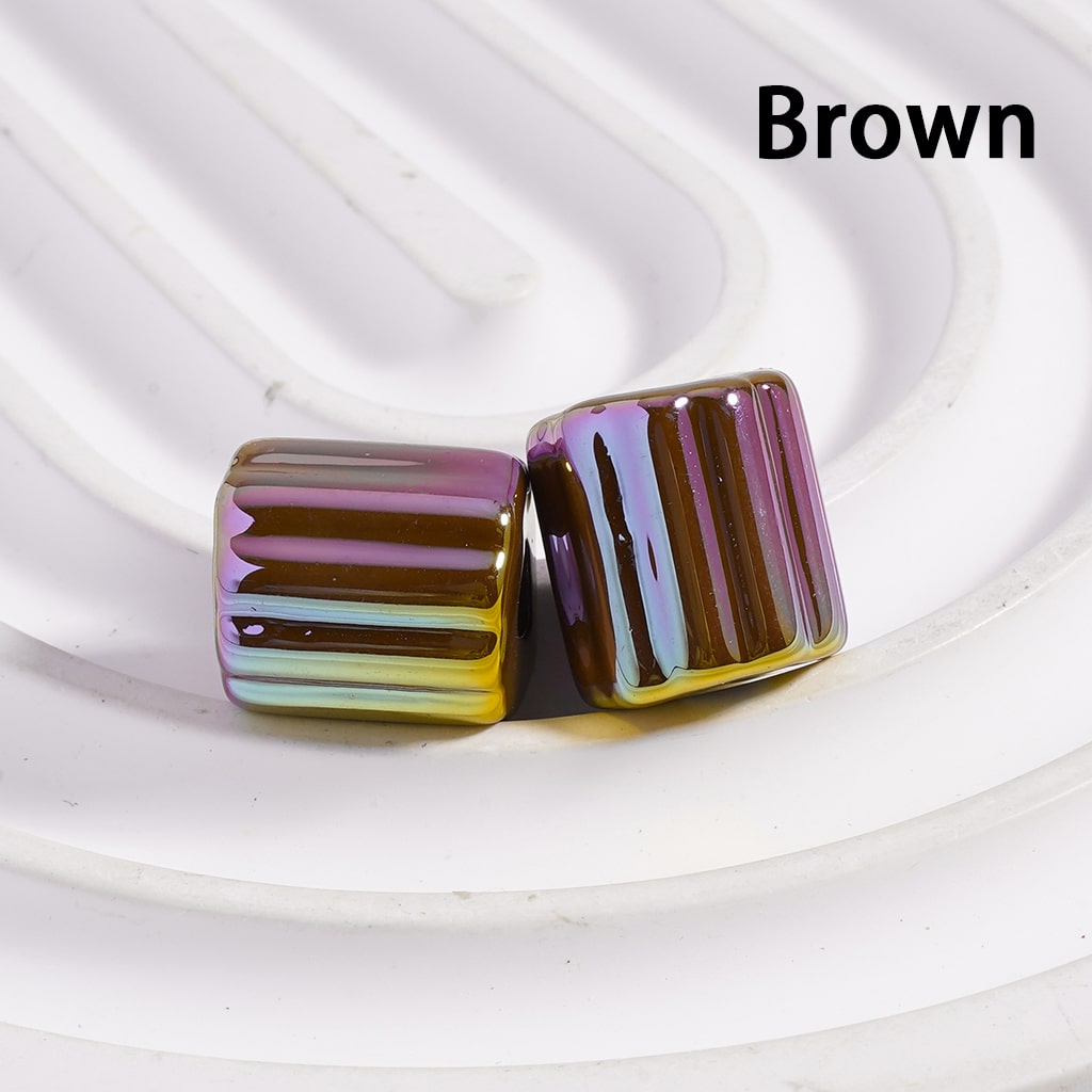 Acrylic Beads UV Coating Cute Cylinder with Stripes, Solid Color, 10*12MM(Single Color is available for 500pcs(Whole Bag) Only)