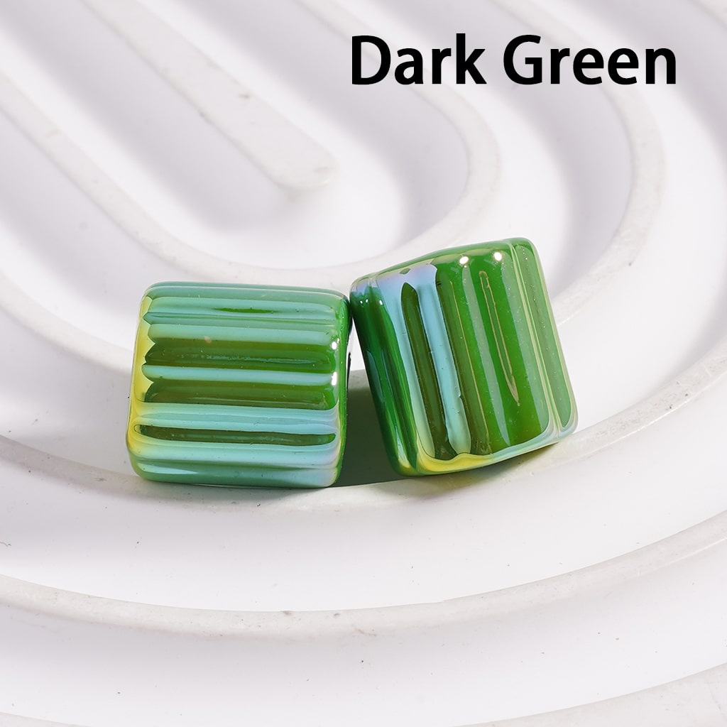 Acrylic Beads UV Coating Cute Cylinder with Stripes, Solid Color, 10*12MM(Single Color is available for 500pcs(Whole Bag) Only)