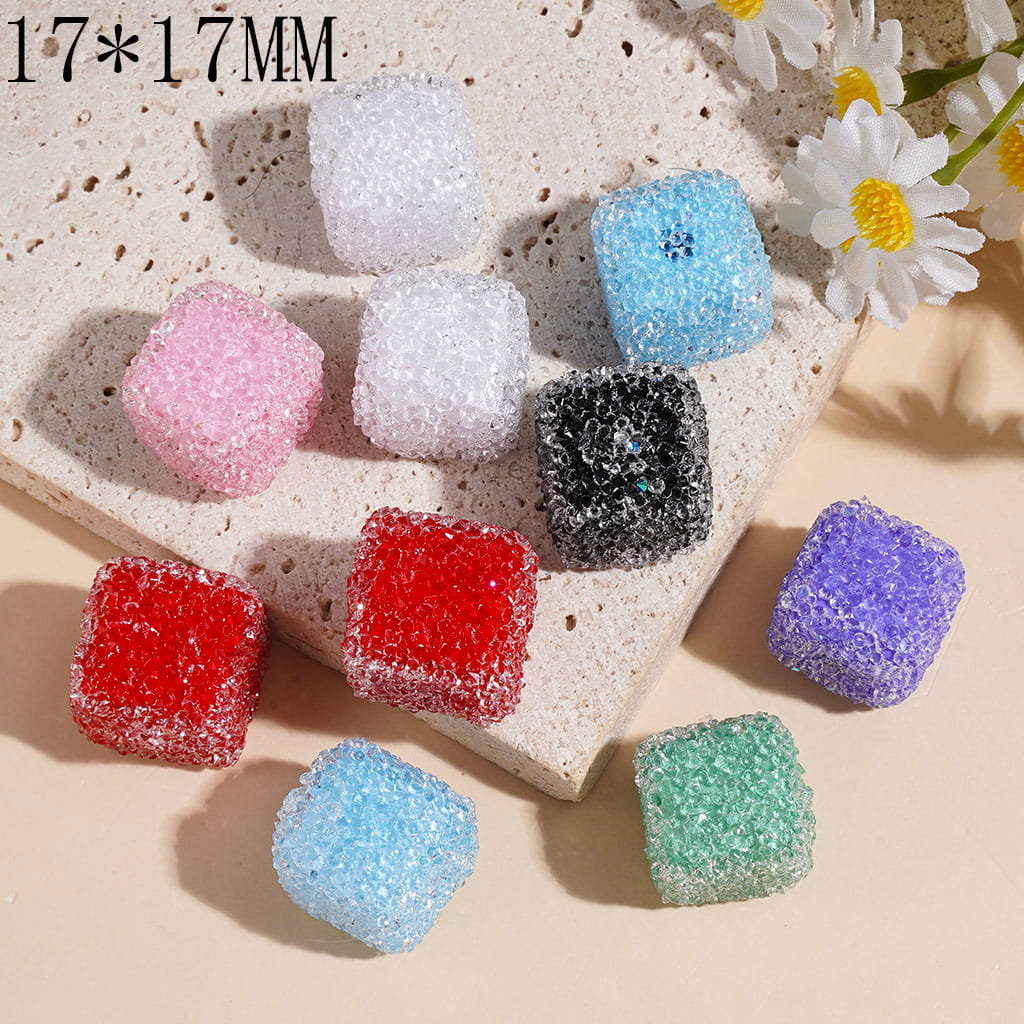 Square Cube Sugar Beads Acrylic Beads 17*17MM SB
