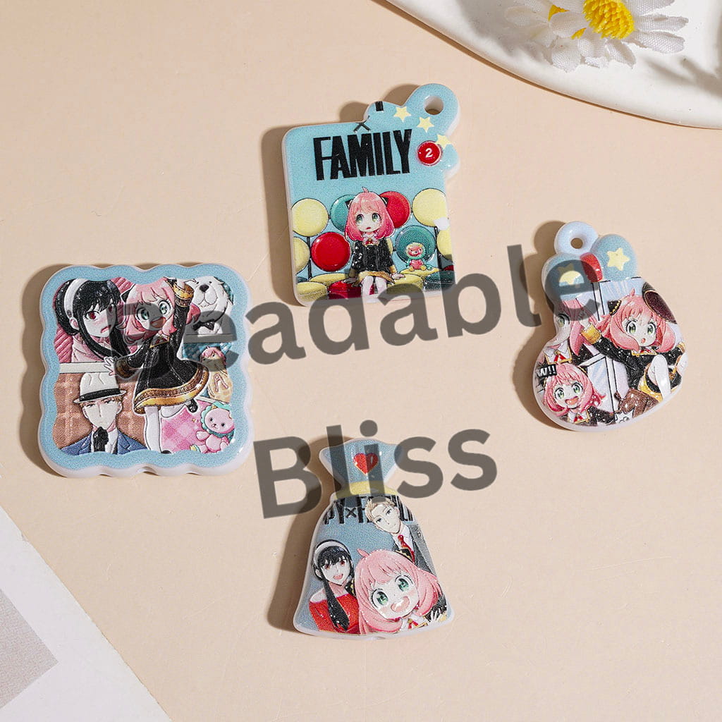 Magical Secret Family Series Acrylic Beads and Pendants, Random Mix