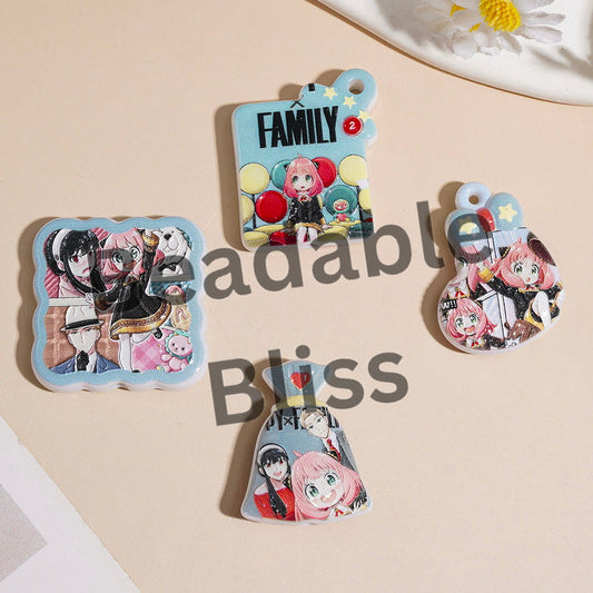 Magical Secret Family Series Acrylic Beads and Pendants, Random Mix