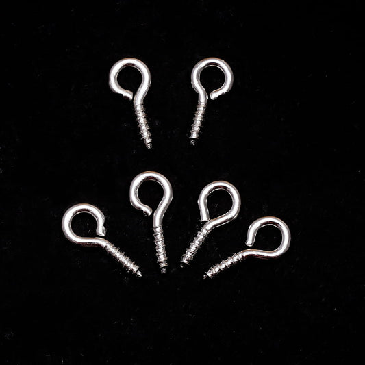 DIY Silver Alloy Pendants Tiny Empty Support Needle for Jewelry Accessories, Length Around 10MM