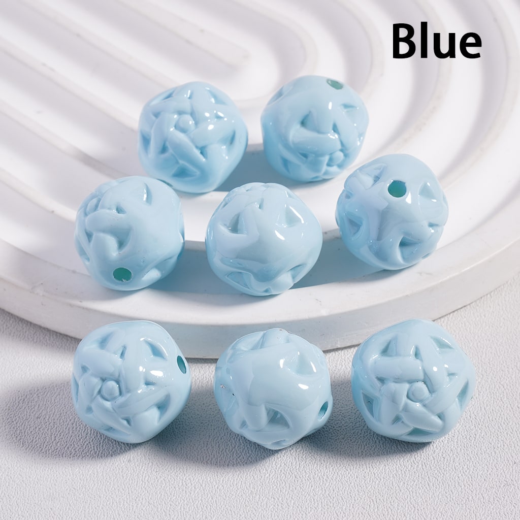 Acrylic Beads Cute Star Design in Solid Color, 16MM (Single Color is available for 300pcs(Whole Bag) Only)
