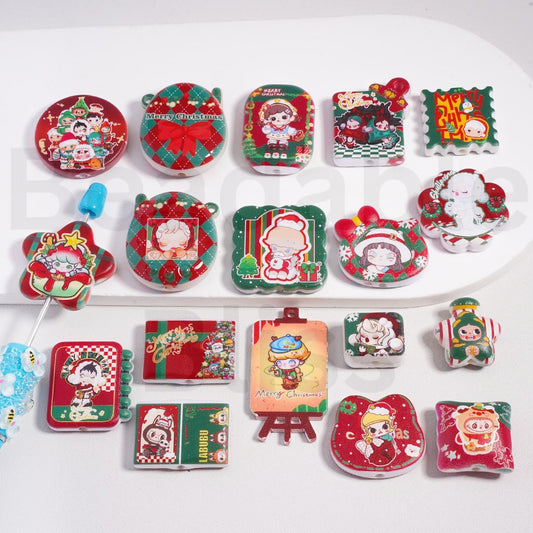 Acrylic Beads Pendants Merry Christmas & Pop Mar Series Mix
