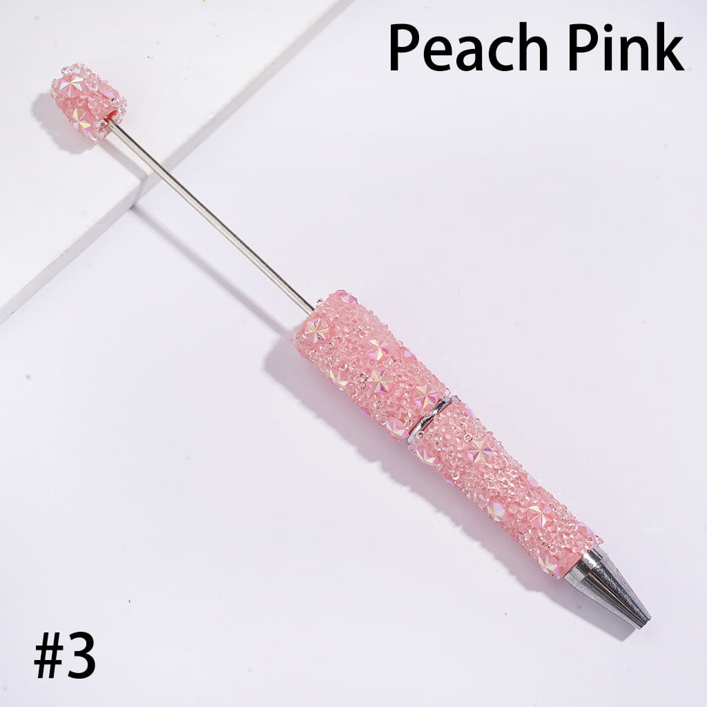Sugar Beadable Pens with UV Coating Snowflake and Clear Cone Shape Rhinestones, Muti Colors