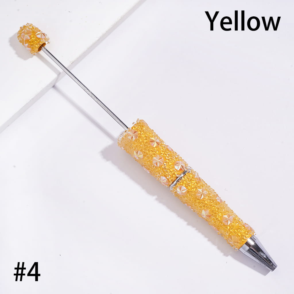 Sugar Beadable Pens with UV Coating Snowflake and Clear Cone Shape Rhinestones, Muti Colors