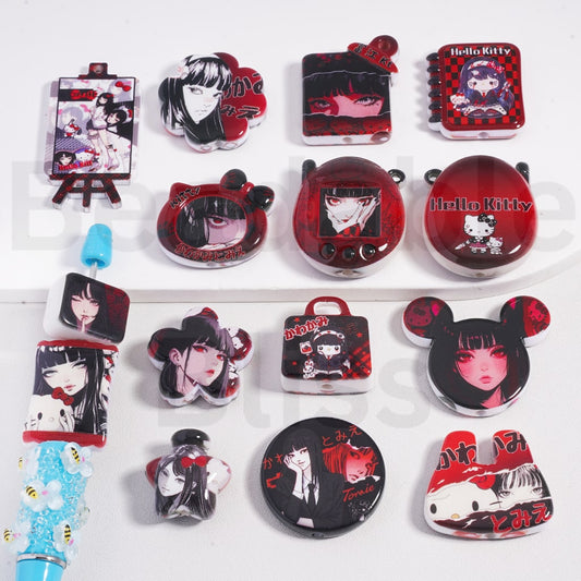 Acrylic Beads Pendants  Hello Kitt & Tomi Series Mix
