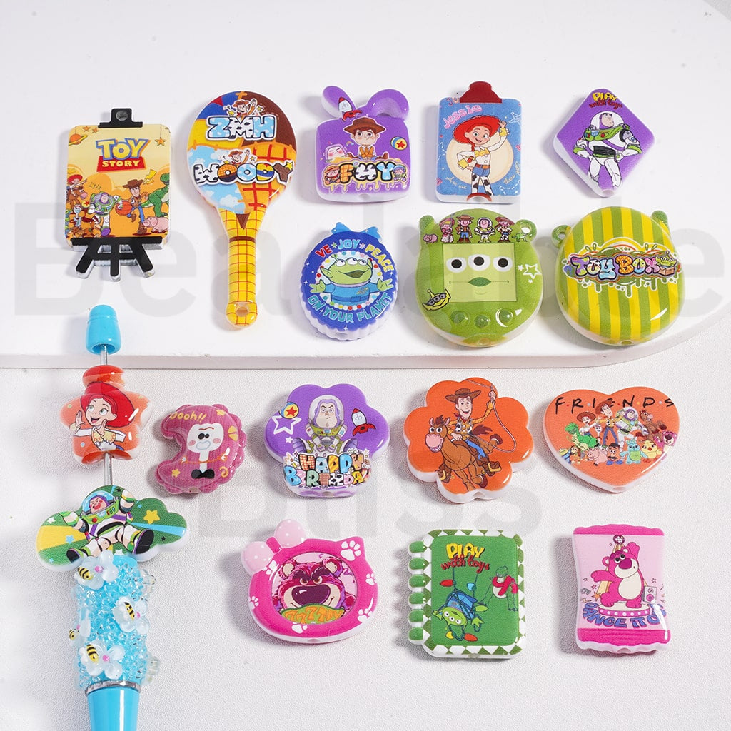 Acrylic Beads Pendants Cute Toy Stor Cartoon Series Mix